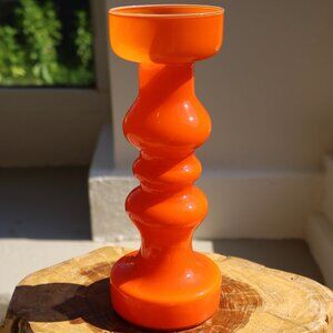*SOLD* Orange Mid Century Modern Scandinavian-Styled Hooped Vase